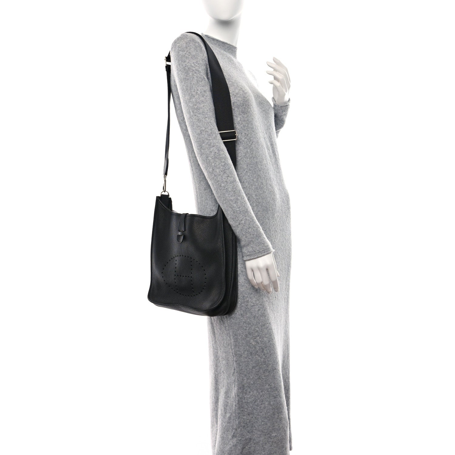 Hermes Taurillon Clemence Evelyne III PM Plomb 2 of 10