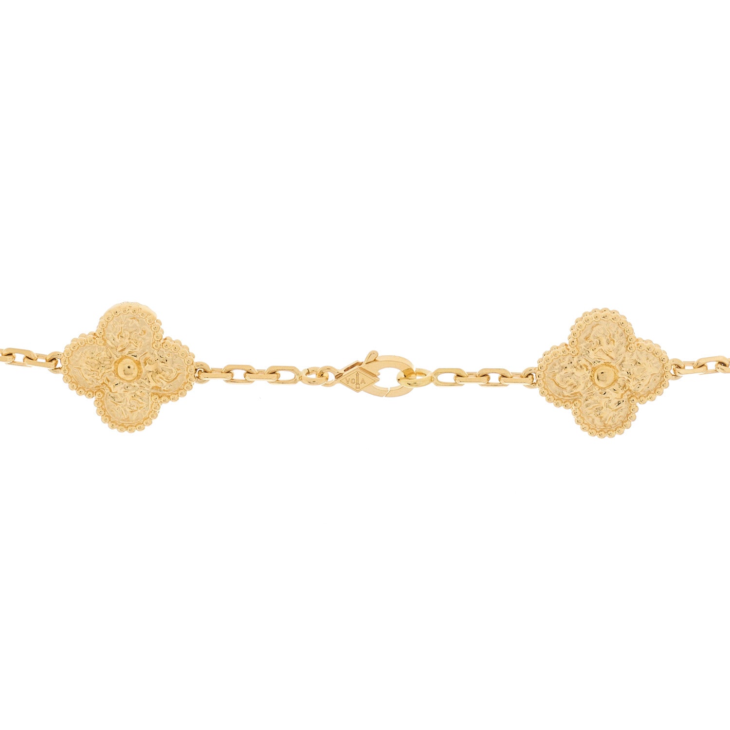 Van Cleef & Arpels 18K Yellow Gold 20 Motifs Vintage Alhambra Necklace 4 of 5
