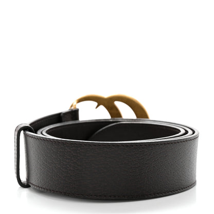 Gucci Textured Dollar Calfskin Double G 40mm Belt 90 36 Dark Cocoa 2 of 6
