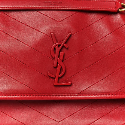 Saint Laurent Lambskin Matelasse Monogram Medium Niki Chain Satchel Rouge Eros 9 of 11
