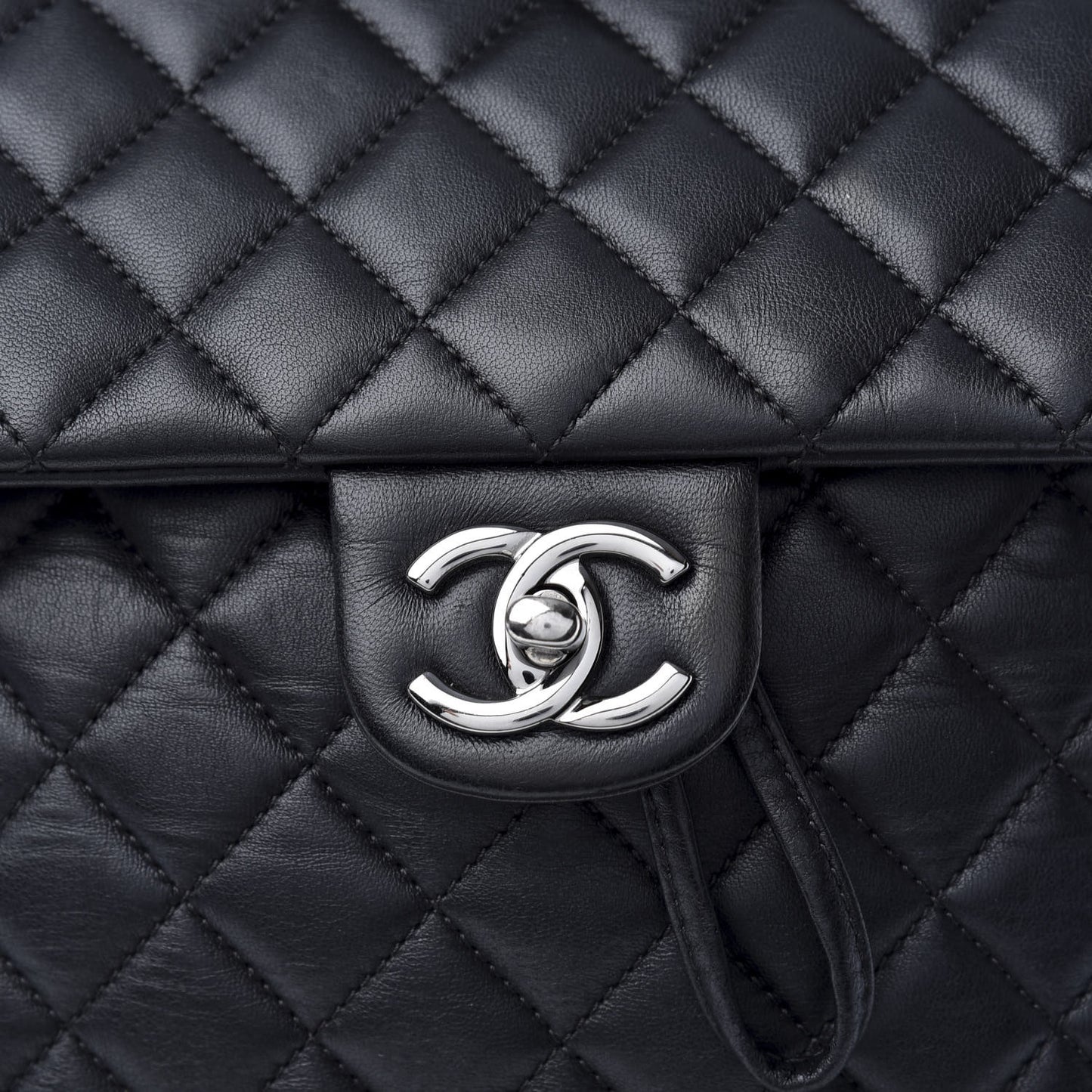 Lambskin Quilted Large Urban Spirit Backpack Black