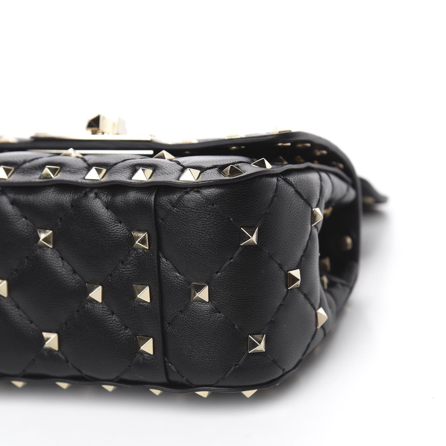 Valentino Garavani Nappa Micro Rockstud Spike Shoulder Bag Black 8 of 9