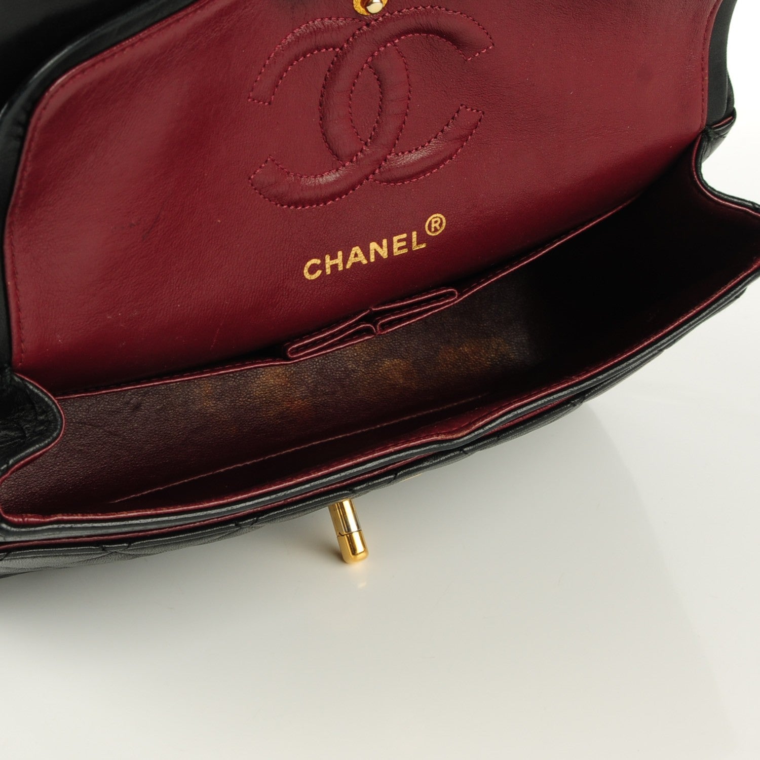 Chanel Lambskin Quilted Small Double Flap Black 7 of 9