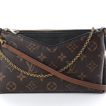 Louis Vuitton Monogram Pallas Clutch Black 6 of 8