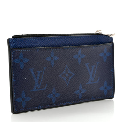 Louis Vuitton Taigarama Coin Card Holder Cobalt Blue 3 of 9