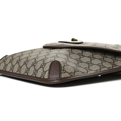 Gucci GG Supreme Monogram Web Medium Neo Vintage Flap Messenger Bag Beige New Acero 10 of 13