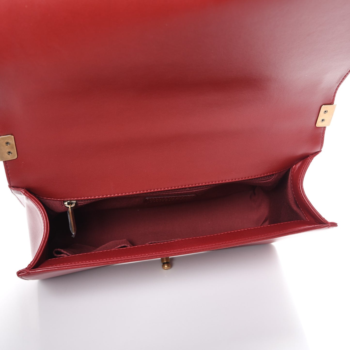 Lambskin Quilted New Medium Boy Flap Dark Red
