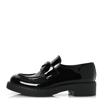 Prada Vernice Triangle 50mm Loafers 41 Black 1 of 11