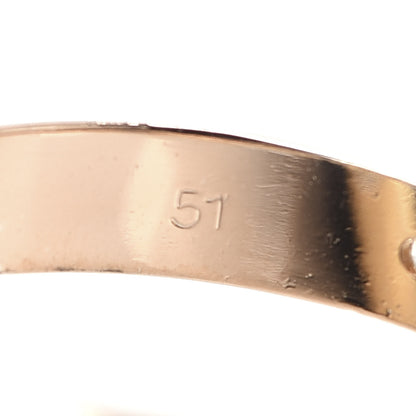 Cartier 18K Pink Yellow White Gold Diamond Medium Trinity Ring 51 5.75 5 of 8