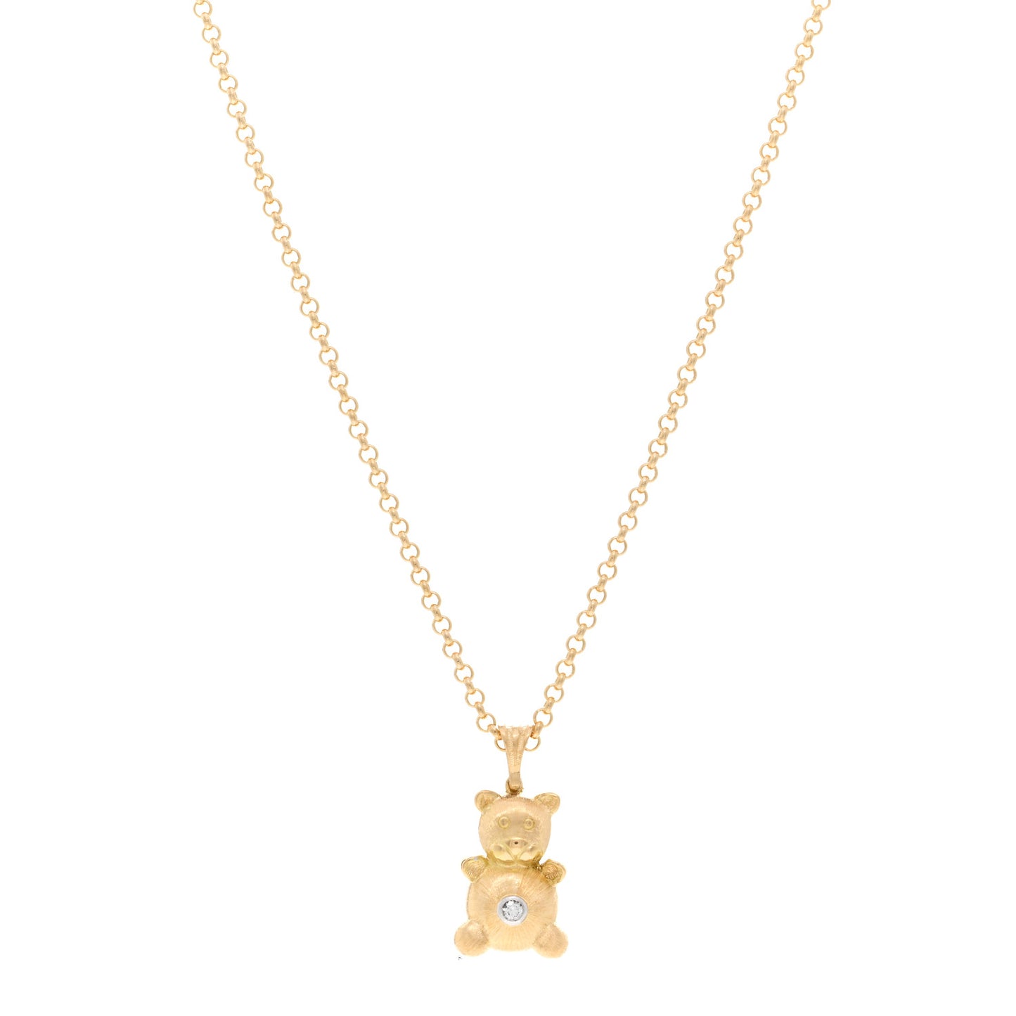 18K Yellow Gold Diamond Bubu Necklace