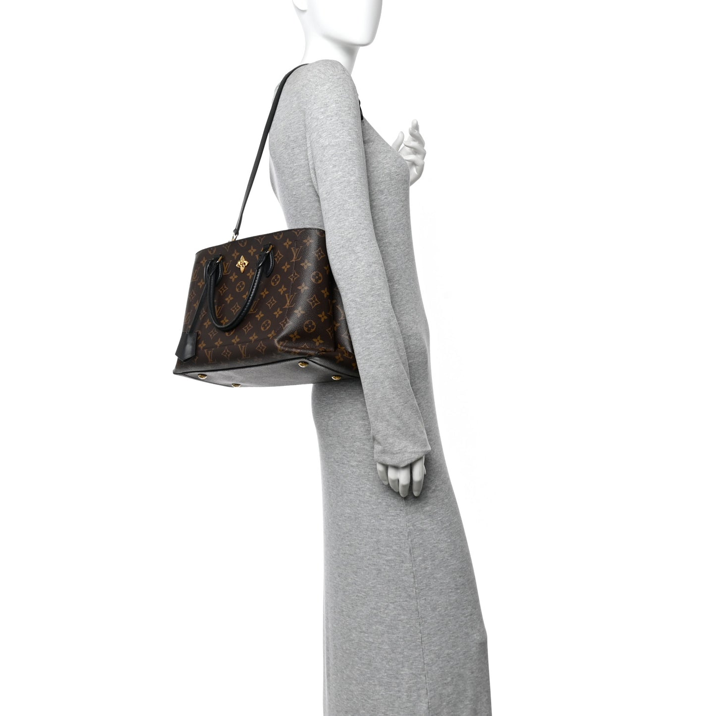Monogram Flower Tote Black