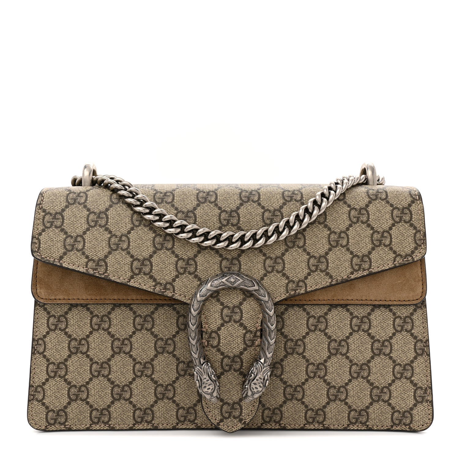 Gucci GG Supreme Monogram Small Dionysus Shoulder Bag Taupe 1 of 13