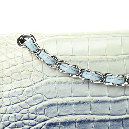 Chanel Alligator Ombre Jumbo Double Flap Blue 11 of 17