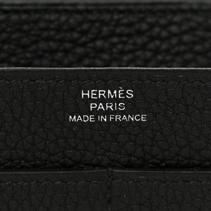 Hermes Togo Dogon Duo Wallet Black 7 of 9