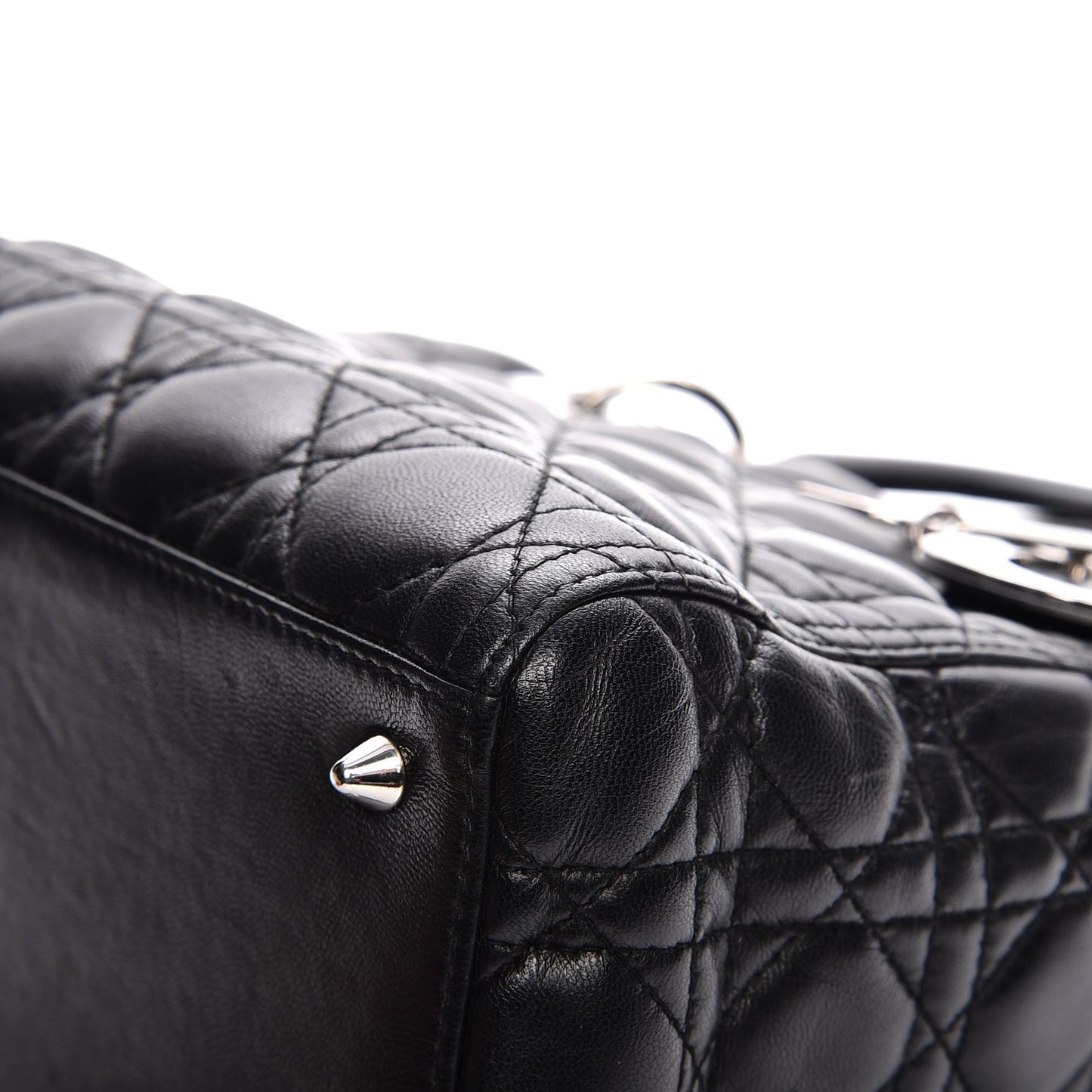 Lambskin Cannage Medium Lady Dior Black