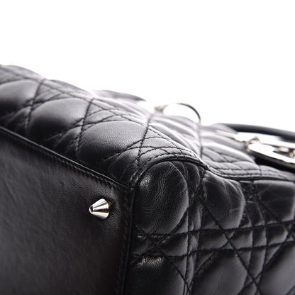 Christian Dior Lambskin Cannage Medium Lady Dior Black 6 of 16