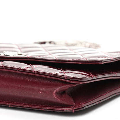 Chanel Patent Quilted Brilliant Wallet On Chain WOC Red 11 of 12