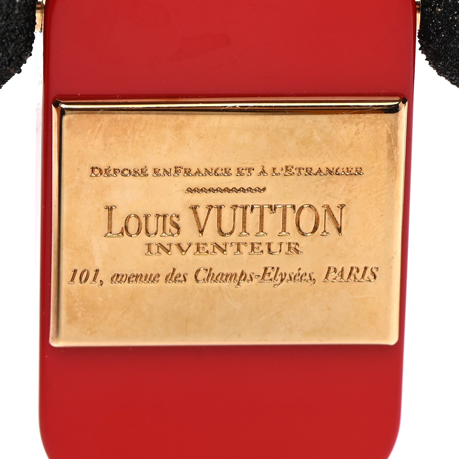 Louis Vuitton Resin Wood Crystal Inventeur Necklace Red 7 of 7