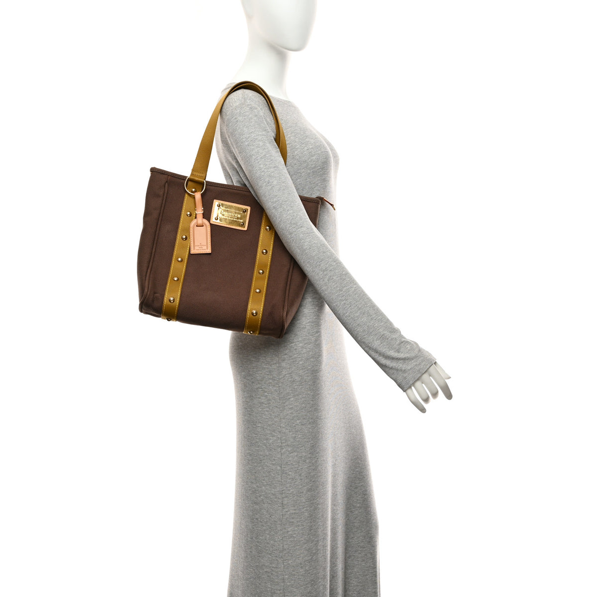 Louis Vuitton Toile Antigua Cabas MM Brown Kaki 2 of 11