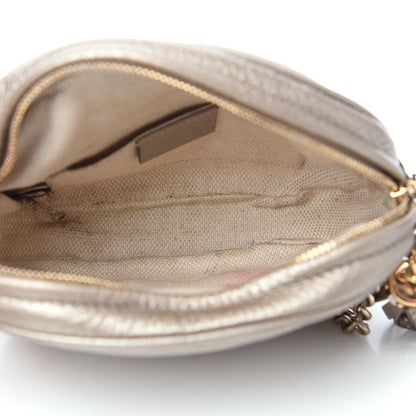 Gucci Metallic Pebbled Calfskin Mini Soho Chain Bag Golden Beige 4 of 11