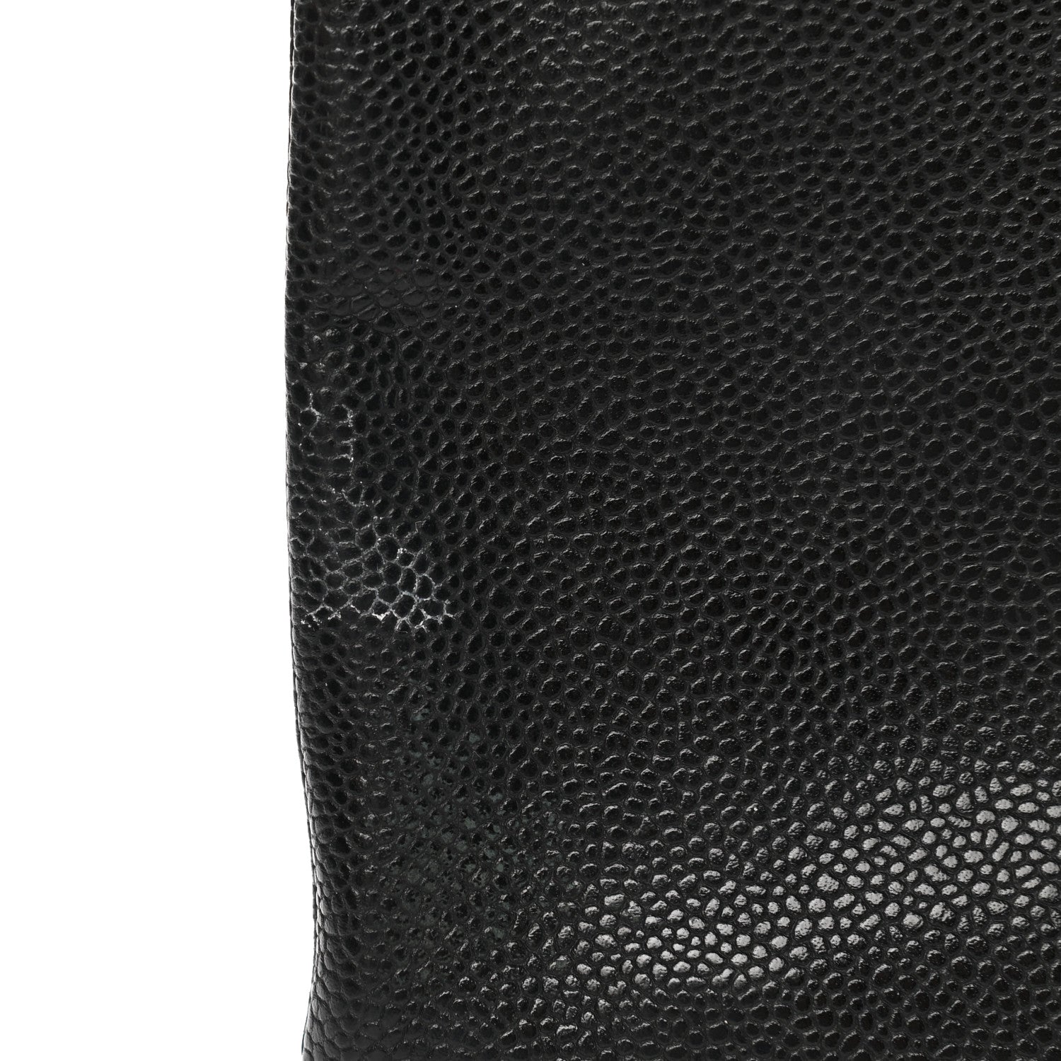 Chanel Grained Calfskin Shopping Fever Logo Zip Pouch Black 8 of 10