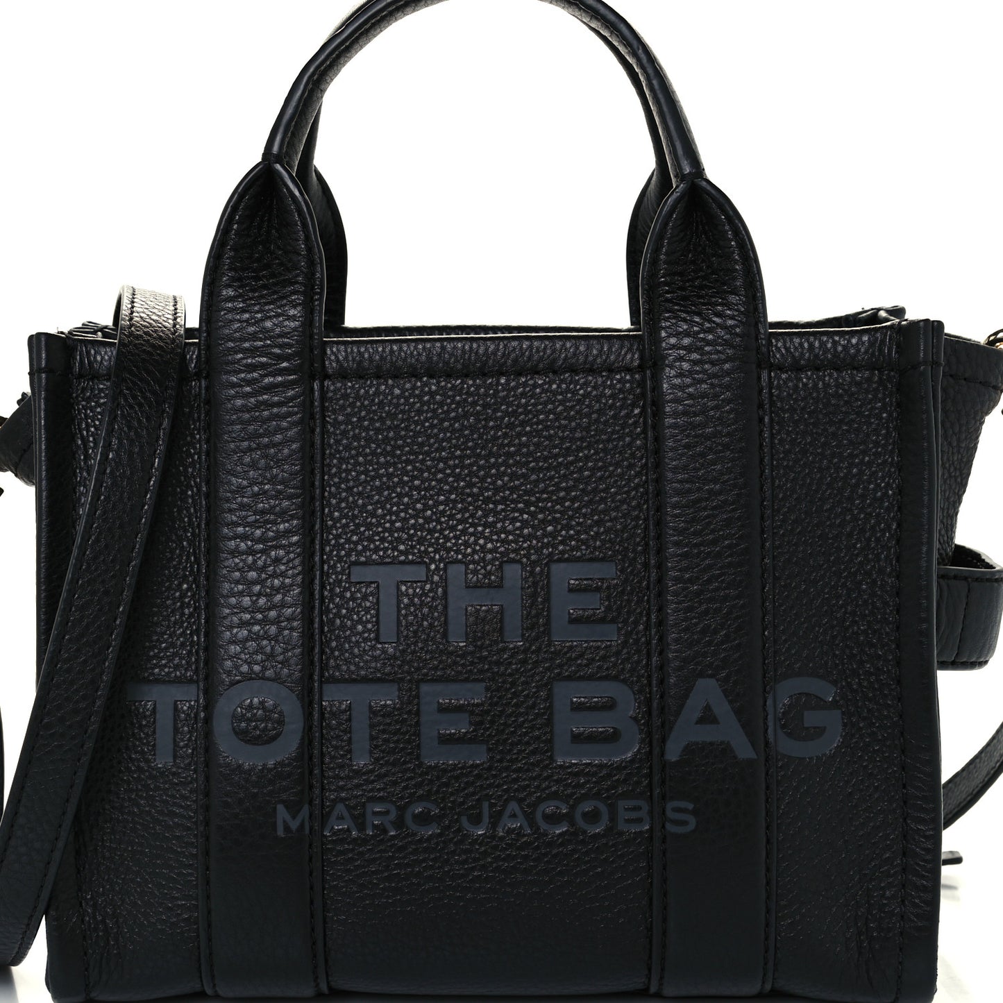 Grained Calfskin Small The Tote Bag Black