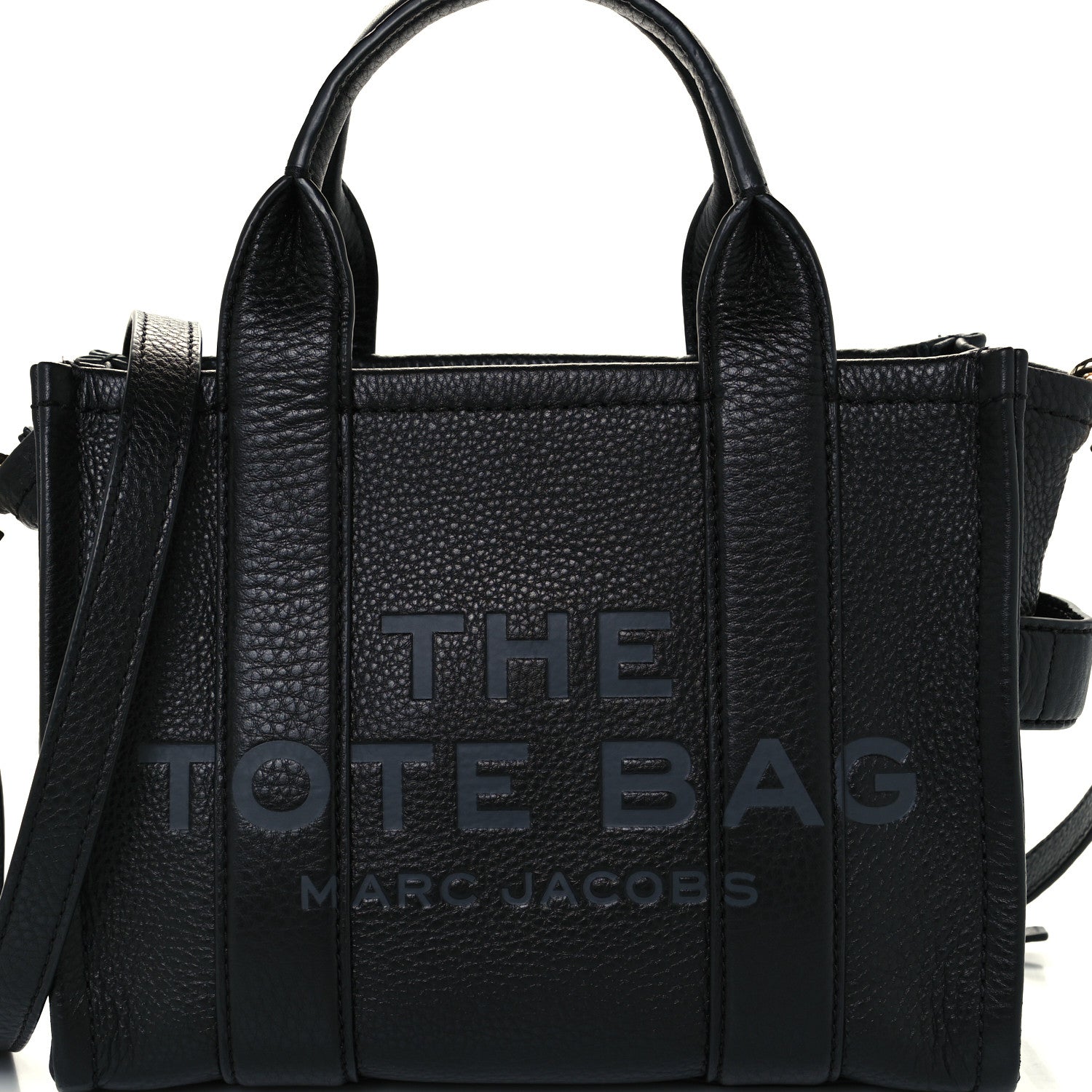 Marc Jacobs Grained Calfskin Small The Tote Bag Black 9 of 11