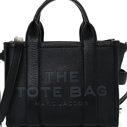 Marc Jacobs Grained Calfskin Small The Tote Bag Black 9 of 11