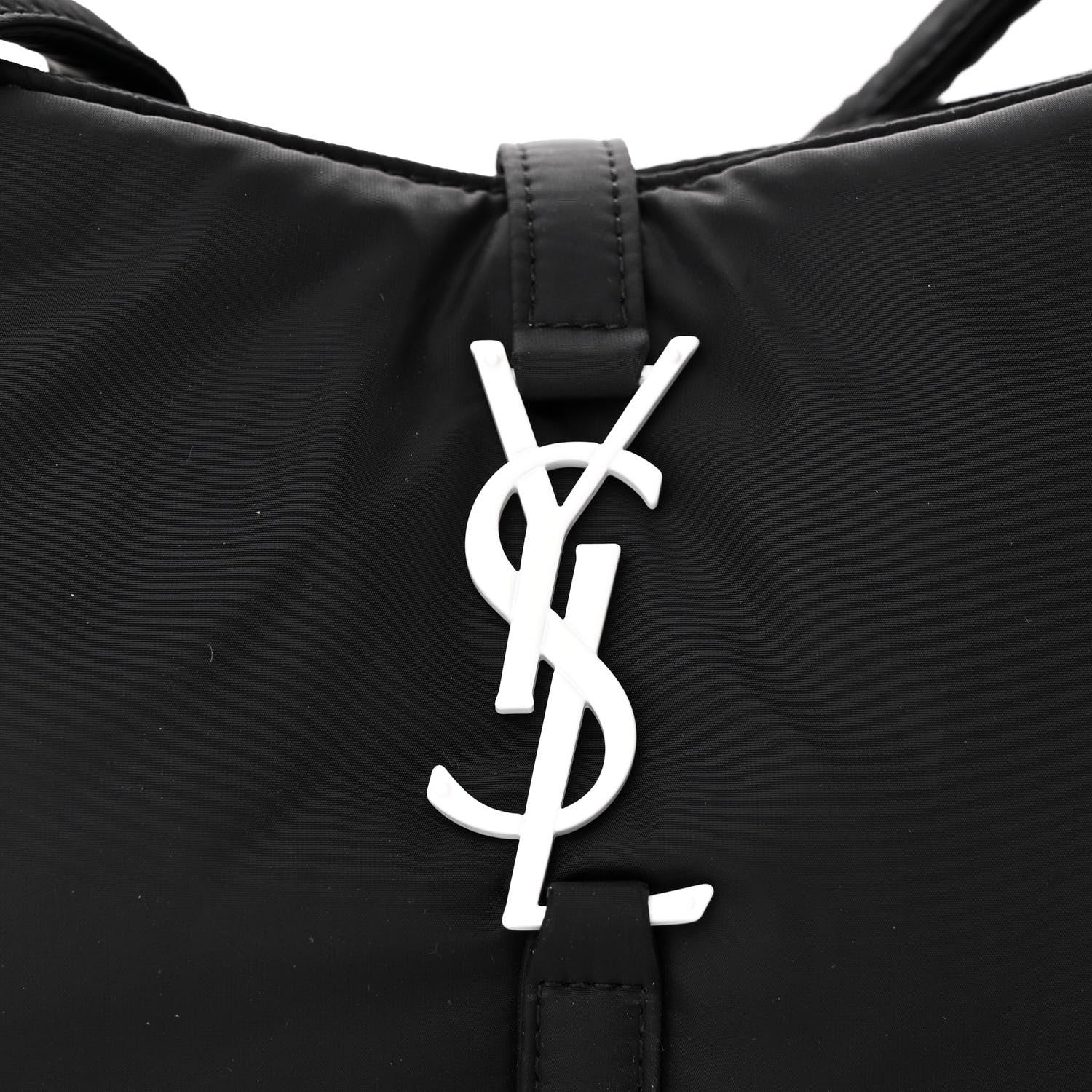 Saint Laurent Econyl Nylon Le 5 A 7 Hobo Black White 8 of 10