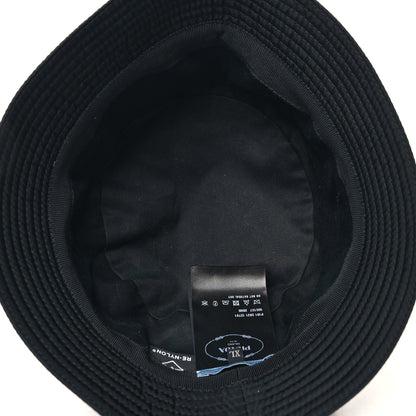 Prada Re-Nylon Metal Triangle Logo Womens Bucket Hat XL Black 6 of 7