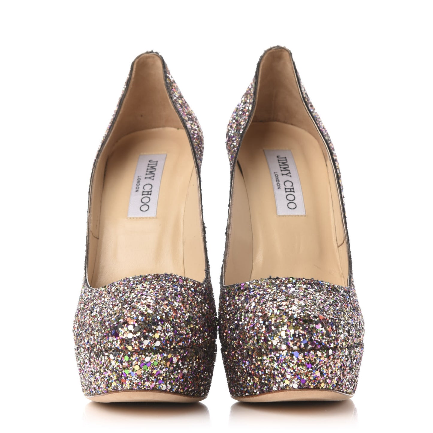 Glitter Fenner Platform Pumps 39 Multicolor