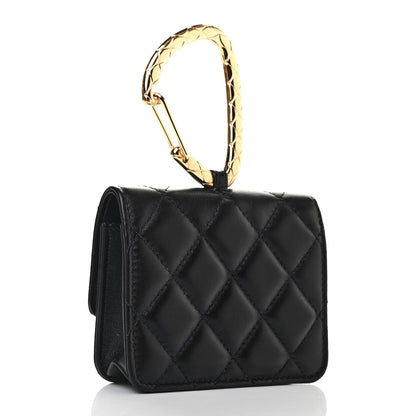 Chanel Lambskin Quilted CC Hook Card Holder Black 3 of 9