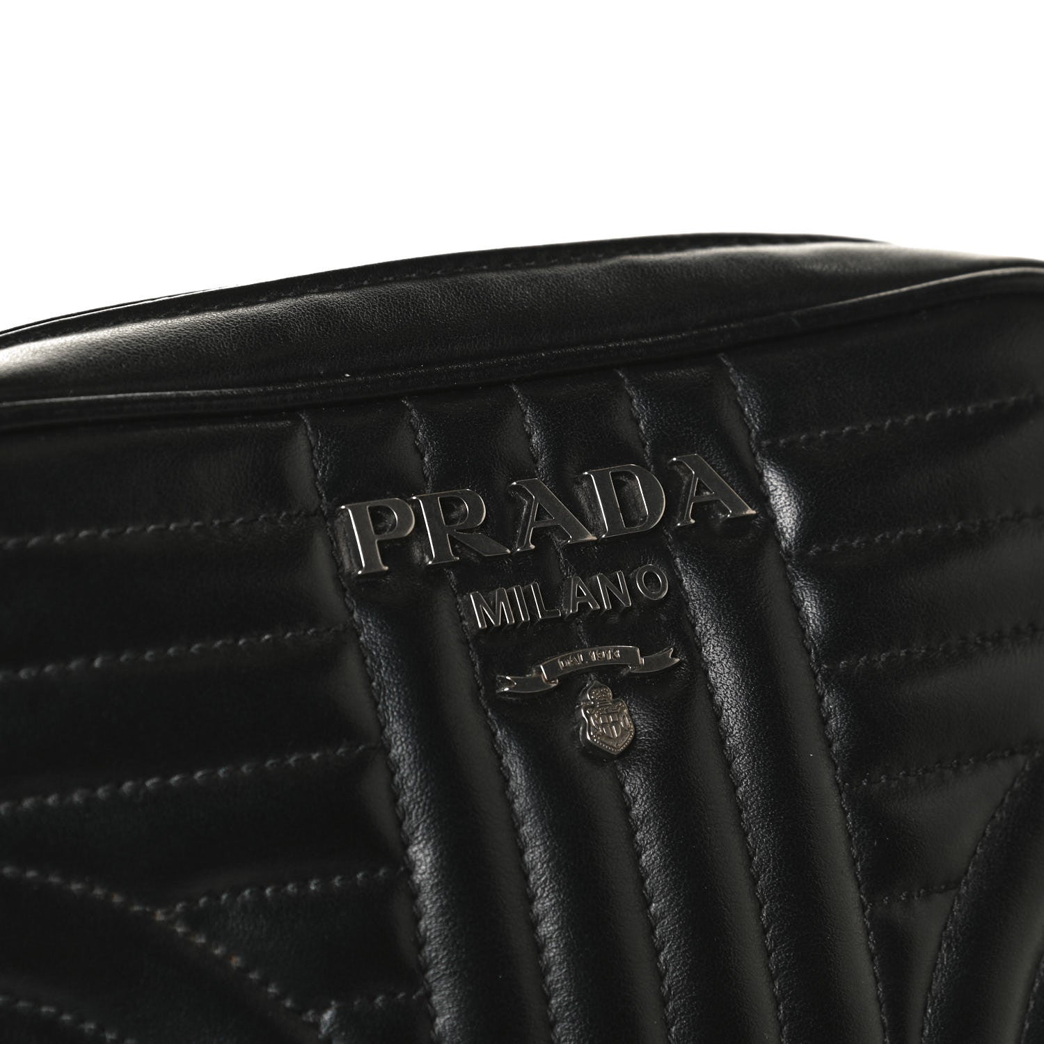 Prada Soft Calfskin Diagramme Crossbody Bag Black 14 of 14