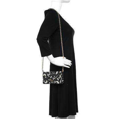 Prada Saffiano Triangle Logo Mermaid Print Mini Crossbody Bag Black 2 of 12