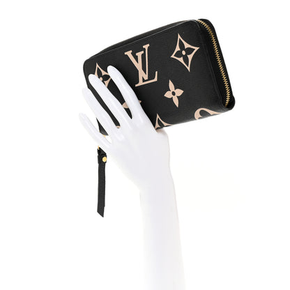 Louis Vuitton Empreinte Monogram Giant Zippy Wallet Black Beige 2 of 6