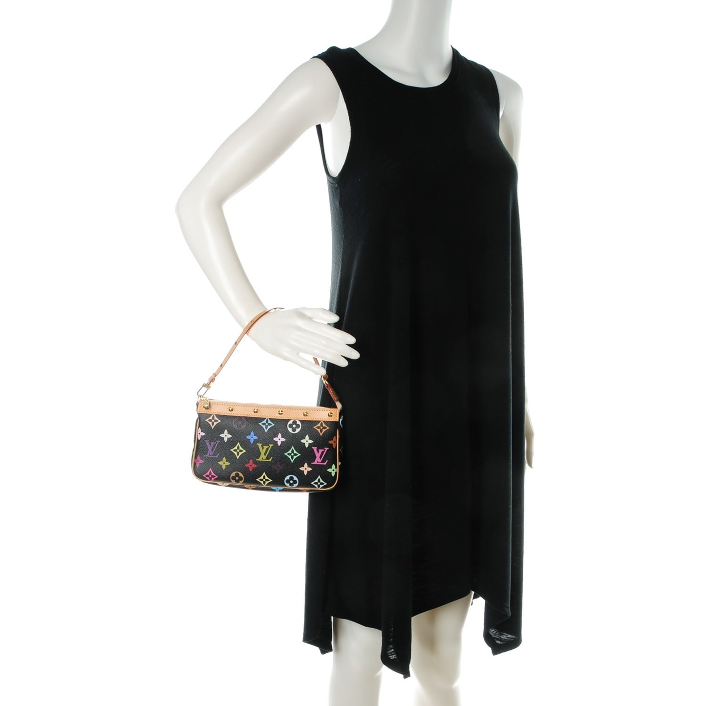 Monogram Multicolor Pochette Accessories Black