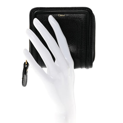 Chloe Grained Calfskin Compact Zip Around Wallet Black 2 of 7