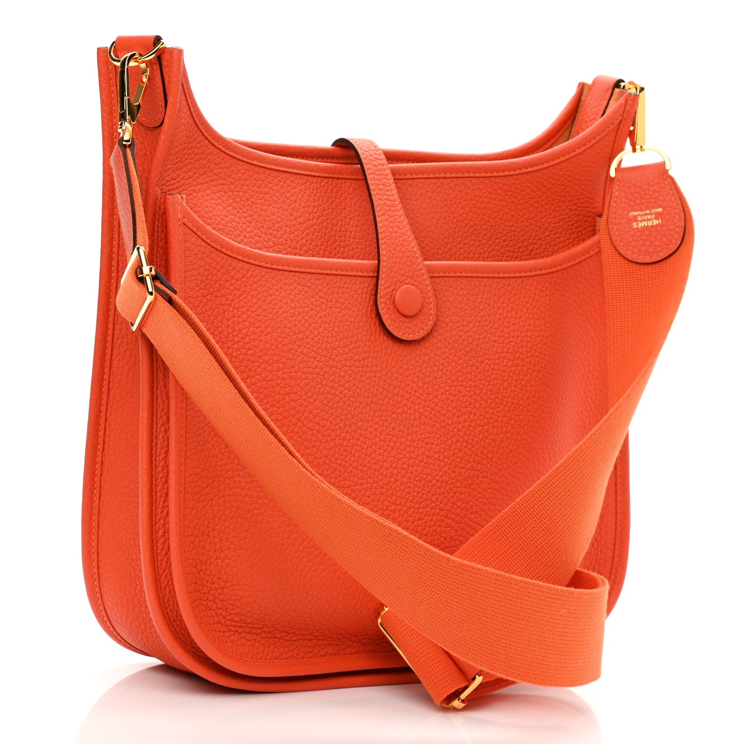 Hermes Taurillon Clemence Evelyne III PM Feu 2 of 9