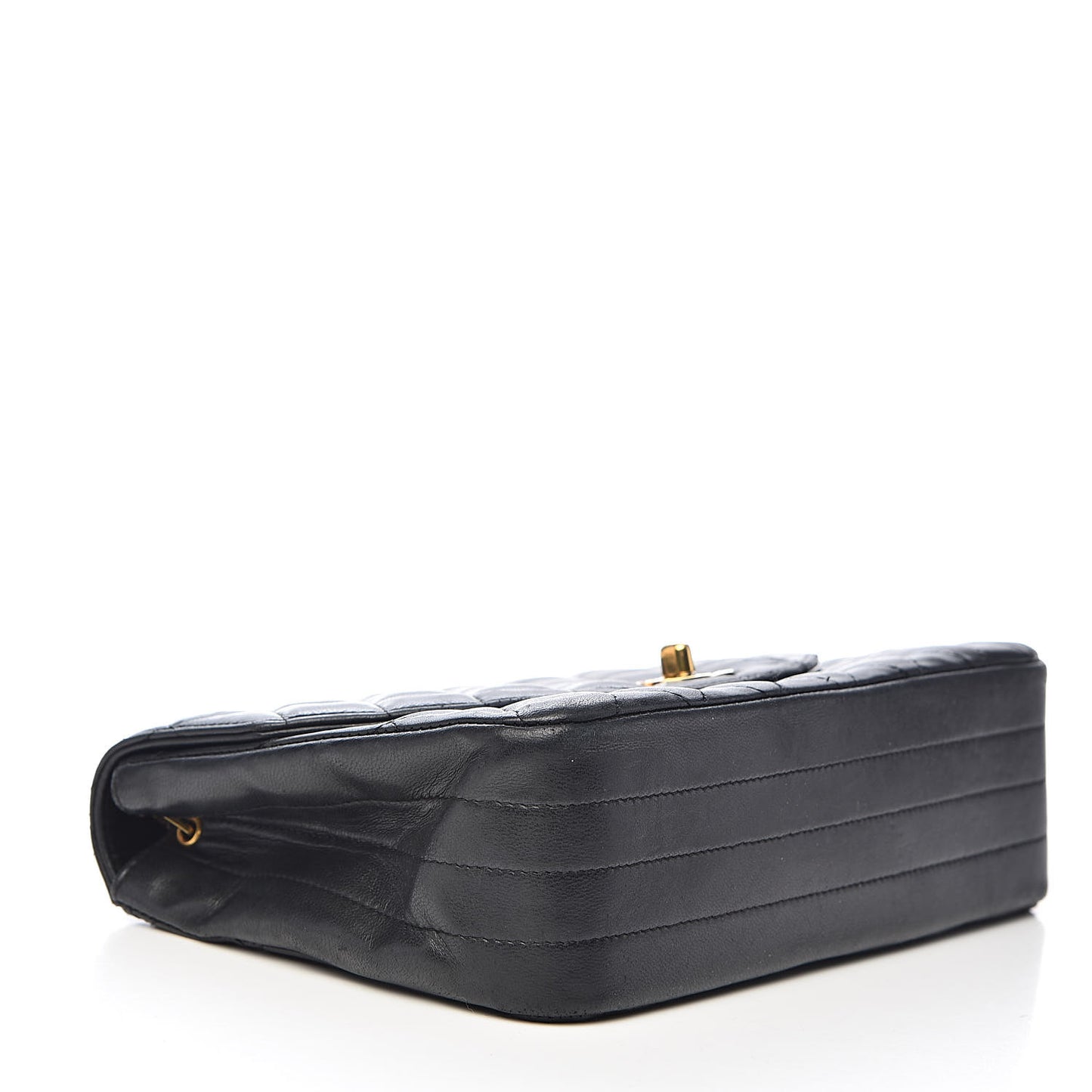 Lambskin Quilted Small Single Flap Black