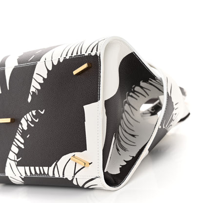 Salvatore Ferragamo Natural Grain Calfskin Venus Print Small Hug Bag Optic White Testa Di Moro 9 of 9