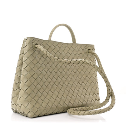 Bottega Veneta Nappa Intrecciato Medium Andiamo Shoulder Bag Travertine 4 of 10