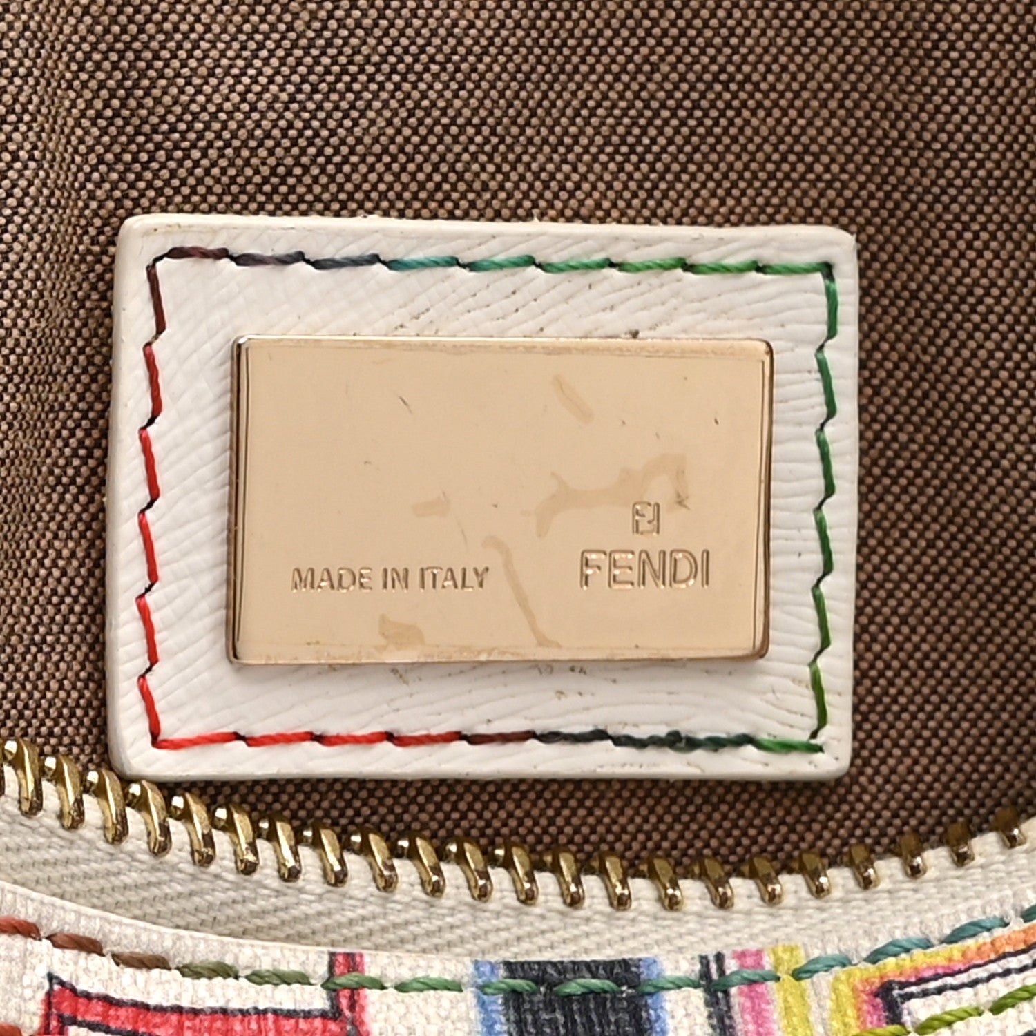 Fendi Zucca Spalmati FF Multicolor Pochette  White 6 of 11