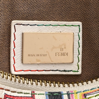 Fendi Zucca Spalmati FF Multicolor Pochette  White 6 of 11