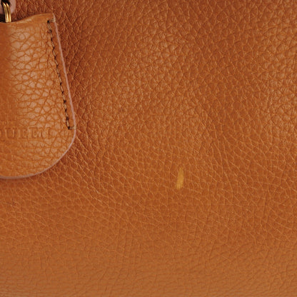 Alexander McQueen Pebbled Calfskin Large Skull Padlock Zip Around Tote Burnt Camel 6 of 9