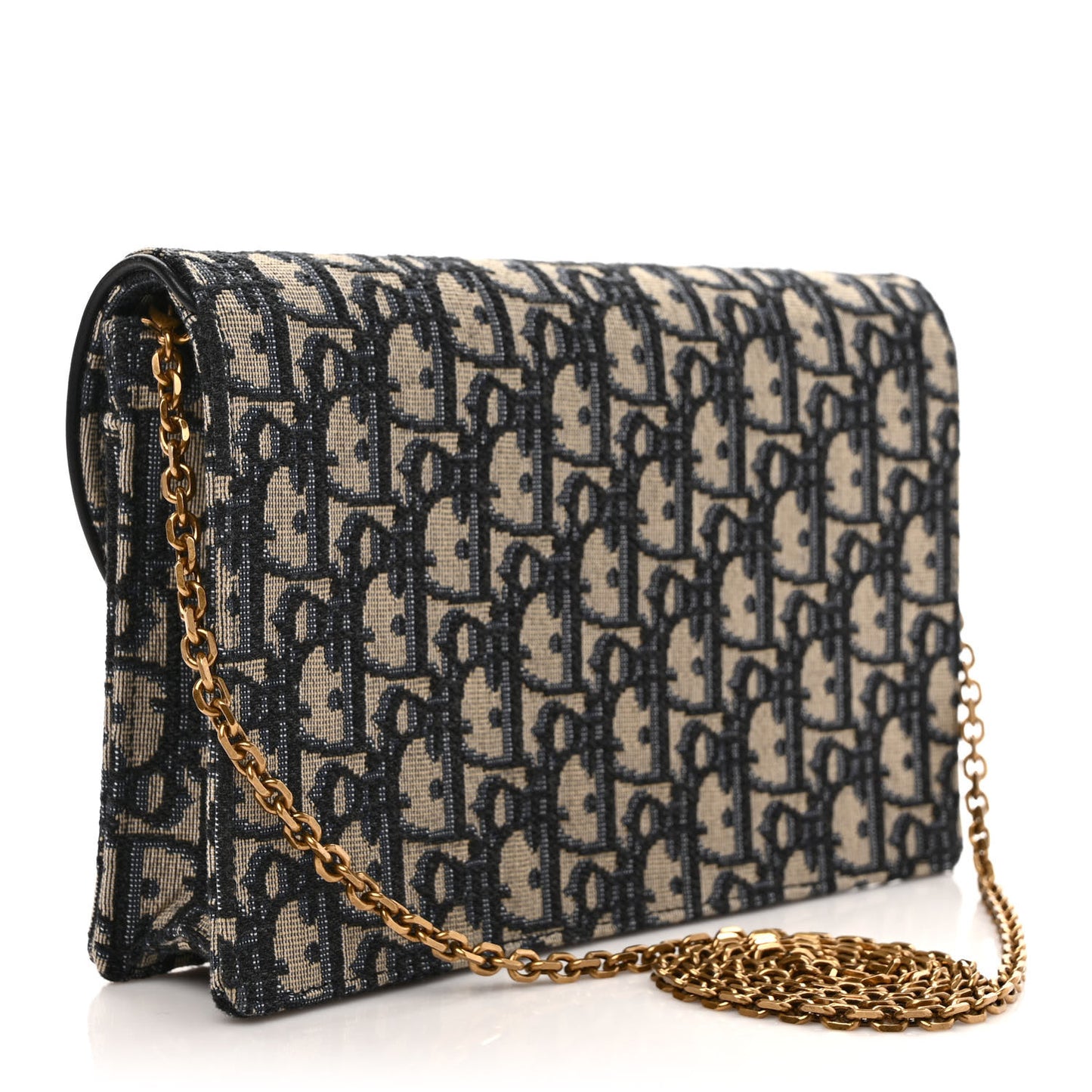 Oblique Saddle Chain Pouch Blue