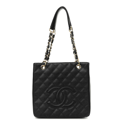Chanel Caviar Quilted Petit Shopping Tote PST Black 1 of 10