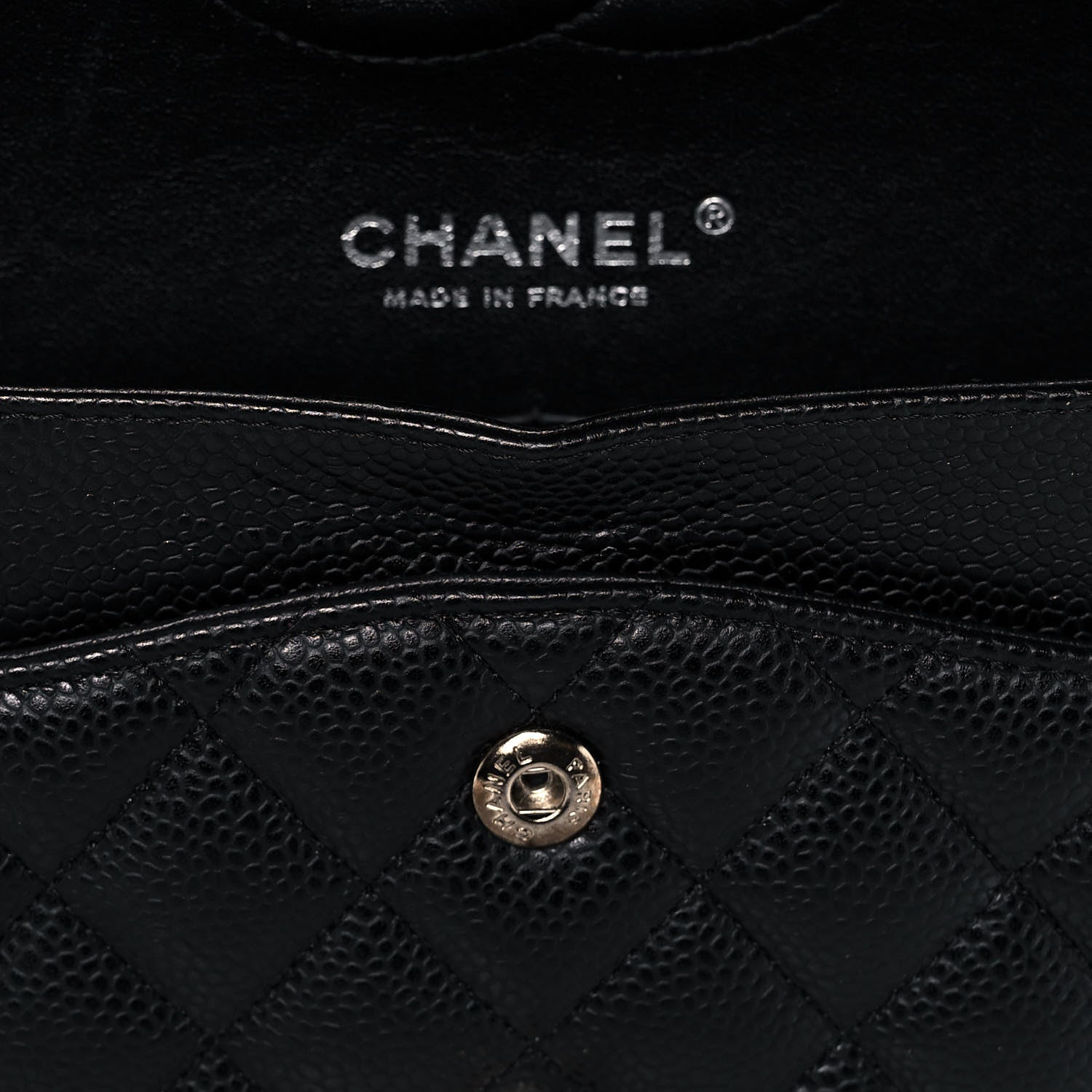 Chanel Caviar Quilted Medium Double Flap Black 13 of 14