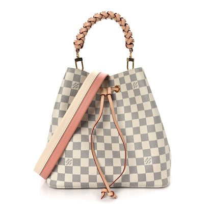 Louis Vuitton Damier Azur Braided Neonoe MM Peach Cream 1 of 11