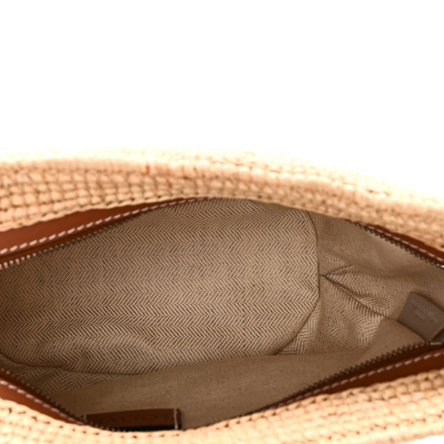 Loewe Calfskin Raffia Paulas Ibiza Pochette Bag Natural Tan 5 of 10