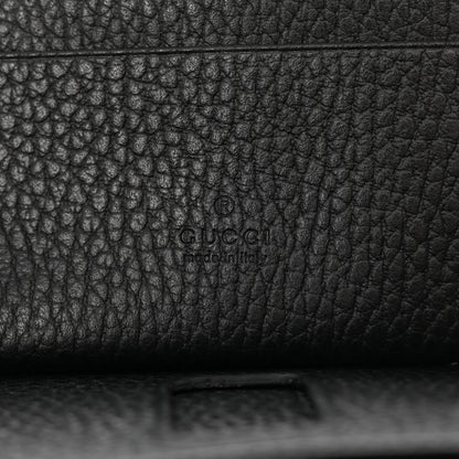 Gucci Pebbled Calfskin GG Marmont Card Case Black 6 of 9